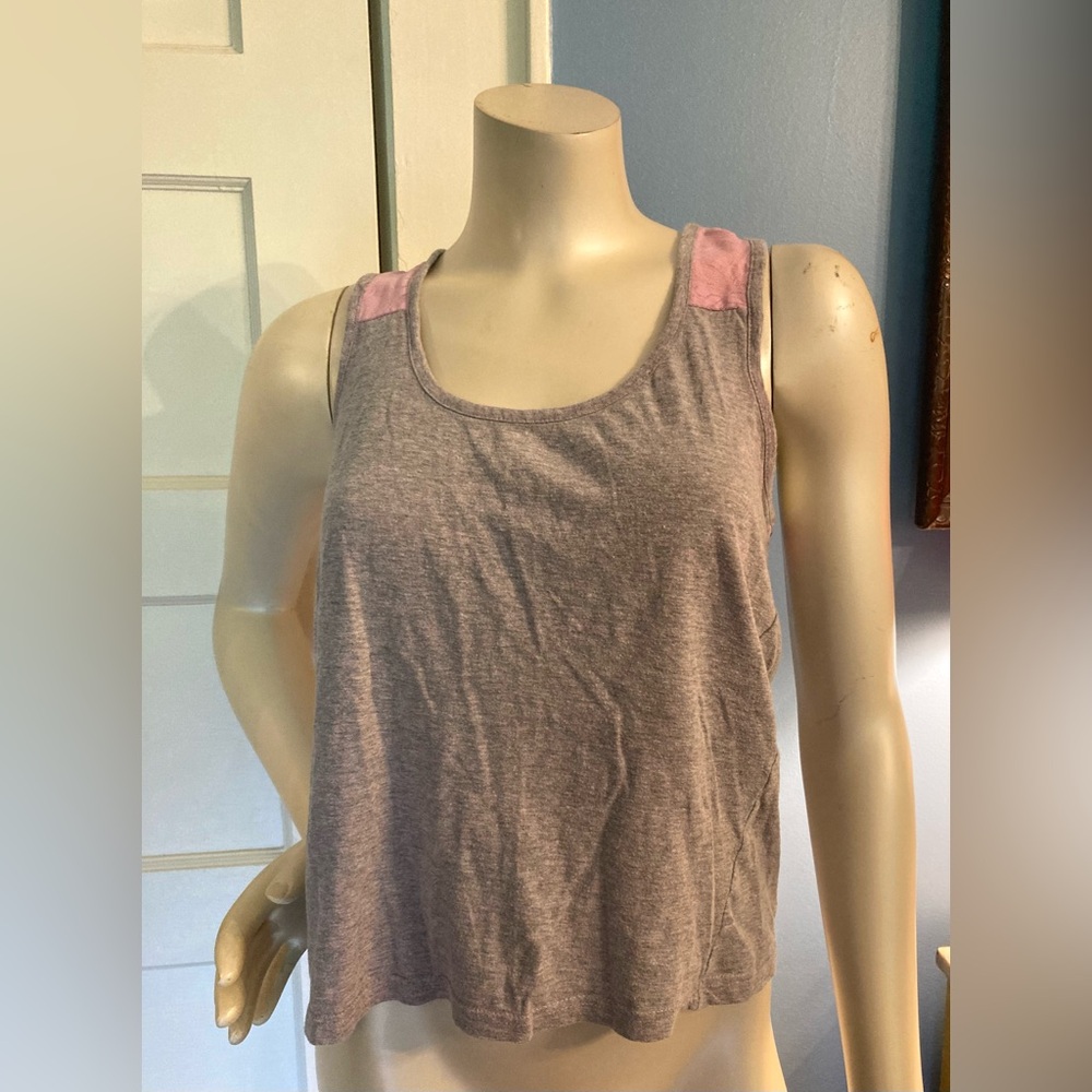 Grey and Pink Athletic Tank Top, size Medium